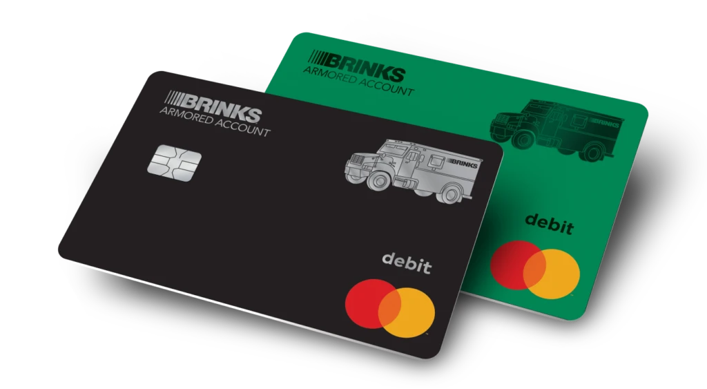 Brinks Armored green and black debit Mastercard